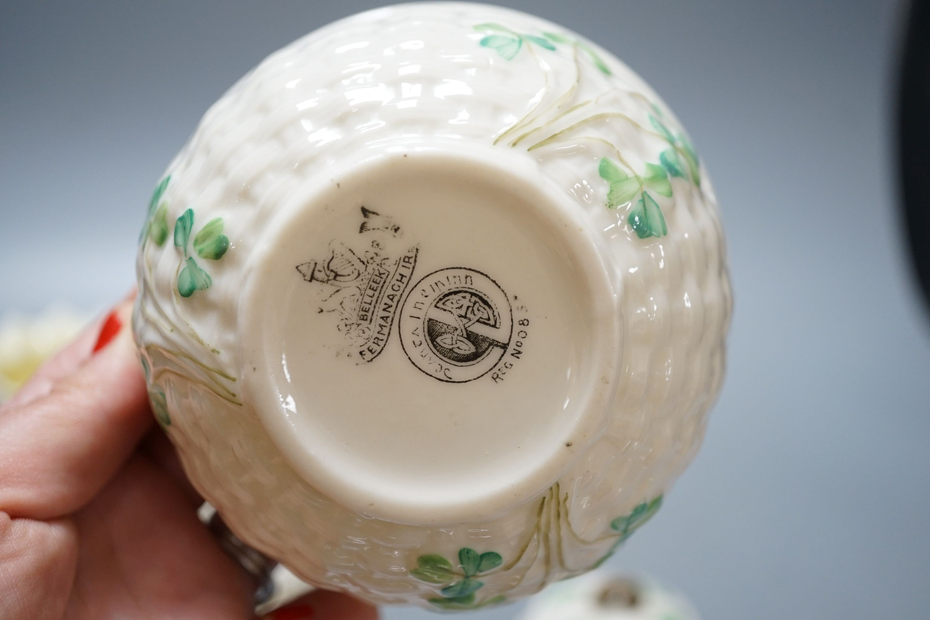 A group of five Belleek wares